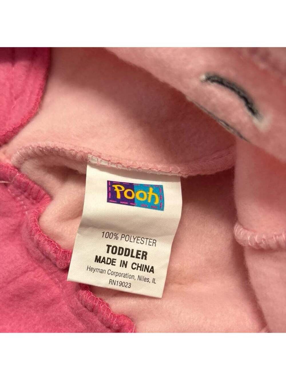 Vintage Disney Winnie the Pooh Piglet Plush Baseball Cap Toddler Hat NWT Pink - Picture 4 of 5